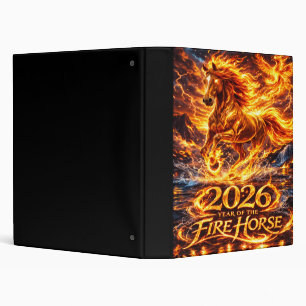 Year of the Fire Horse 2026 3 Ring Binder