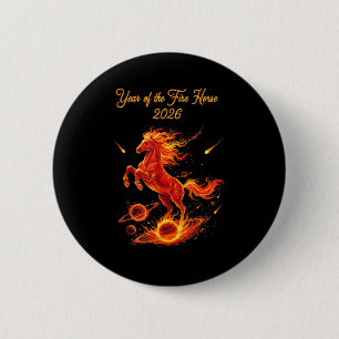 Year of the fire horse 2026 chinese new year lunar button