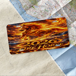 Year of the Fire Horse 2026 License Plate