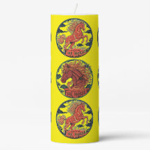 Year of the Fire Horse Candle Yellow