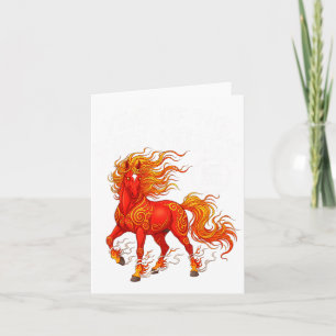 Year Of The Fire Horse Chinese New Year 2026 Zodia Card