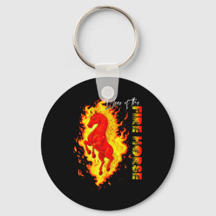 Year Of The Fire Horse Happy Chinese Lunar New Yea Keychain