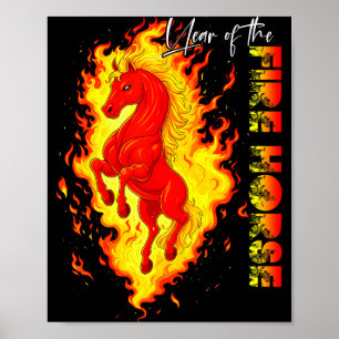Year Of The Fire Horse Happy Chinese Lunar New Yea Poster