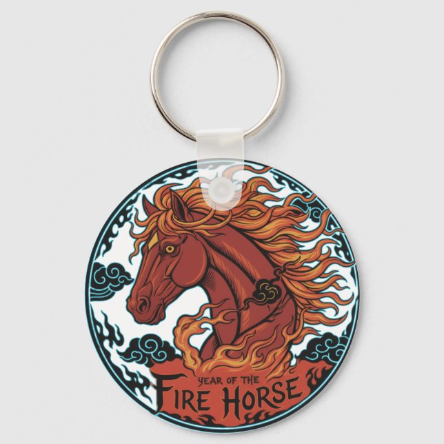 Year of the Fire Horse Keychain (Front)