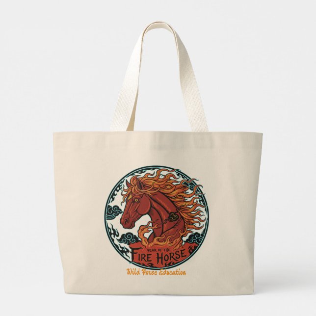 Year of the Fire Horse Tote Bag (Back)