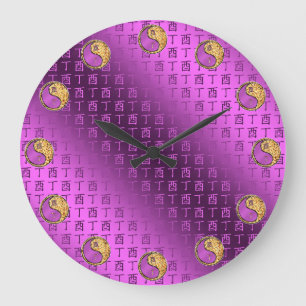 Year of the Fire Rooster Large Clock