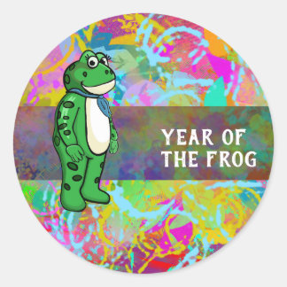 Year Of The Frog Classic Round Sticker