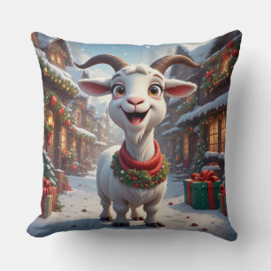 🎄 Year Of The Goat 2027 Christmas Gift Idea 🐐 Throw Pillow