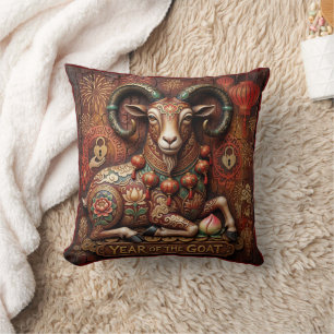 Year Of The Goat 2027 Lucky Lunar New Year Pillow