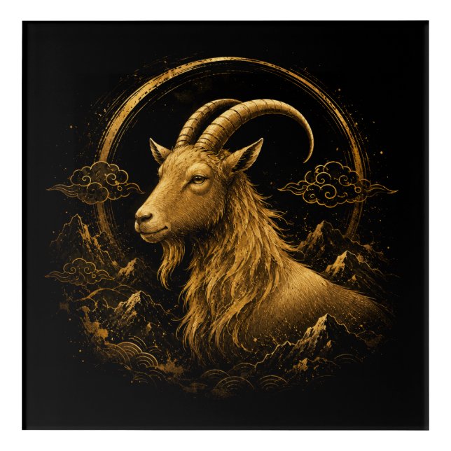 Year of the goat acrylic print (Front)