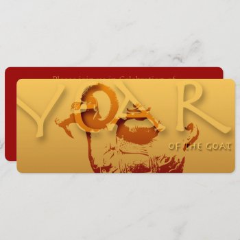 Year Of The Goat Chinese Year Zodiac Invitation by 2015_year_of_ram at Zazzle