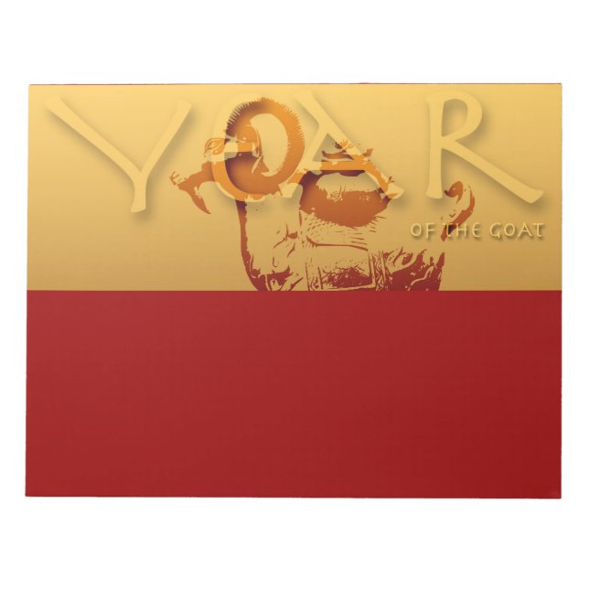 Year of the Goat Chinese Year Zodiac Notepad (Front)