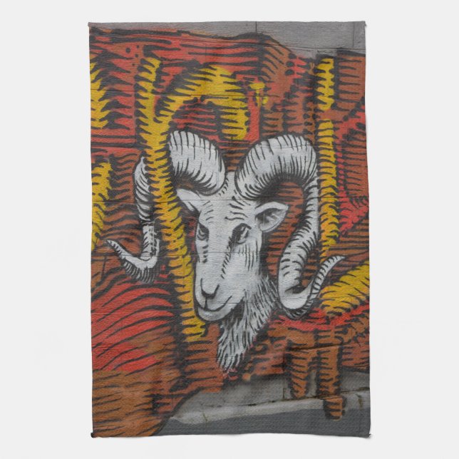 Year Of the Goat   Graffiti Towel (Vertical)