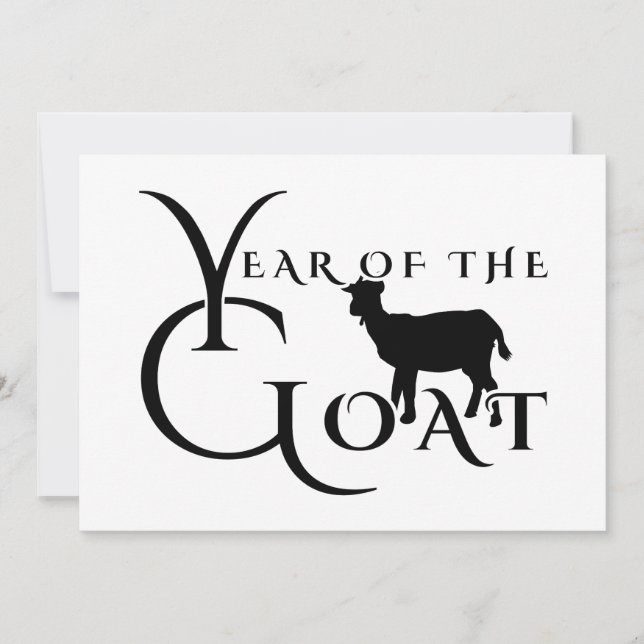 Year of the goat invitation (Front)
