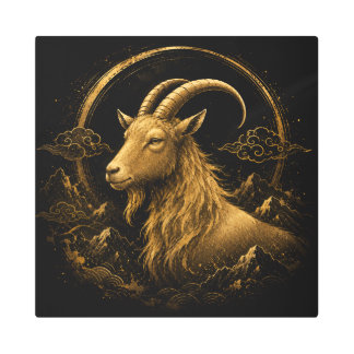 Year of the goat metal print
