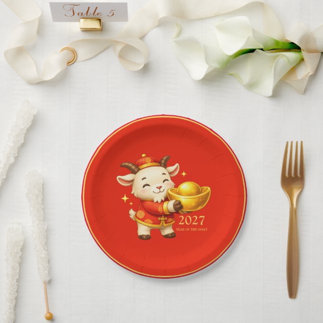 Year of the goat paper plates (Wedding)