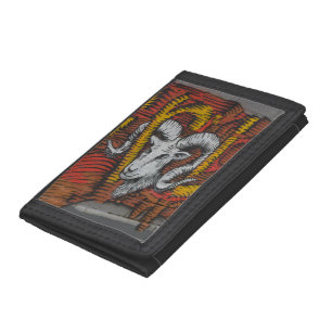 Year Of the Goat Sheep Ram Graffiti Tri-fold Wallet