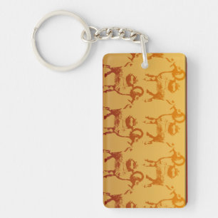 Year of the Goats Chinese Year Zodiac Monogram K Keychain