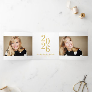 Year of the Graduate Multi Photo Tri-Fold Announcement