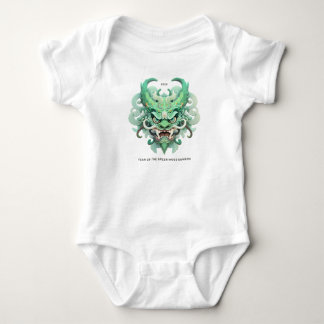Year of the Green Wood Dragon - Cute Animal Symbol Baby Bodysuit