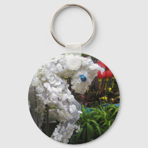 Year of the Horse 春節馬 ... Chinese Flower Topiary Keychain
