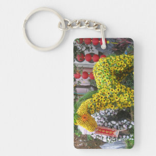 Year of the Horse 春節馬 ... Chinese Flower Topiary Keychain