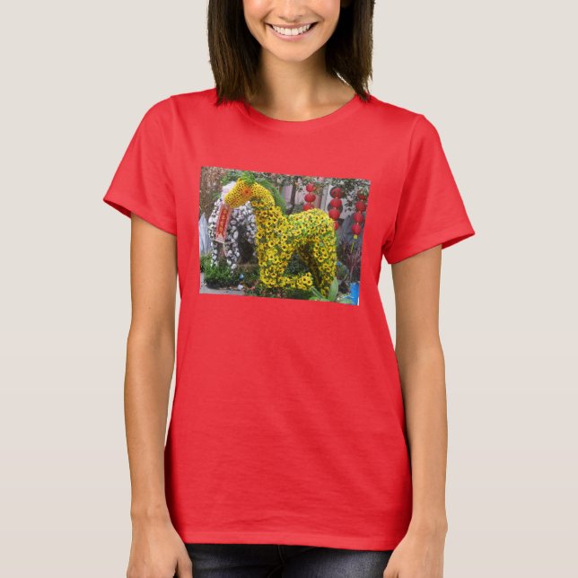 Year of the Horse | 春節馬 ... Chinese Flower Topiary T-Shirt (Front)