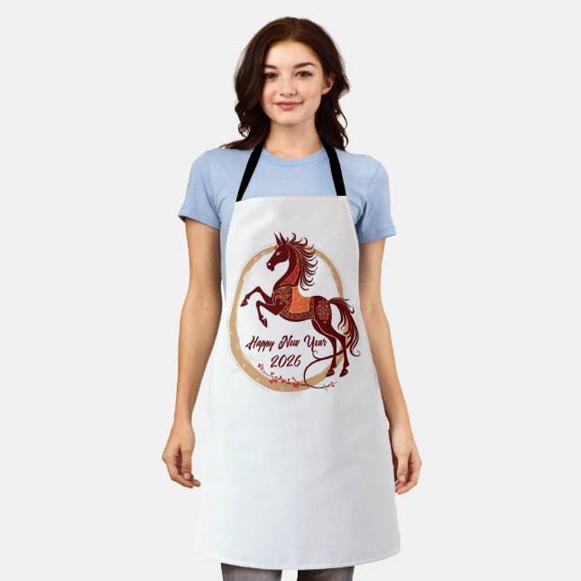 Year of the Horse 2026 Brown color Apron (Worn)