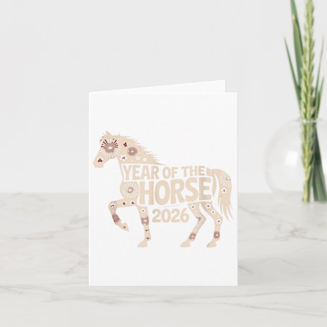 Year Of The Horse 2026 Chinese Lunar New Years _1  Card (Front)