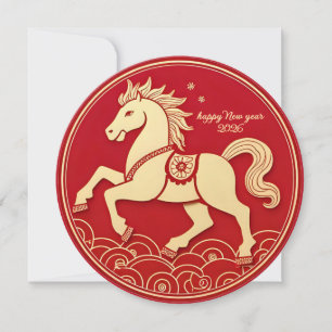 Year of the Horse 2026 Chinese New Year Card
