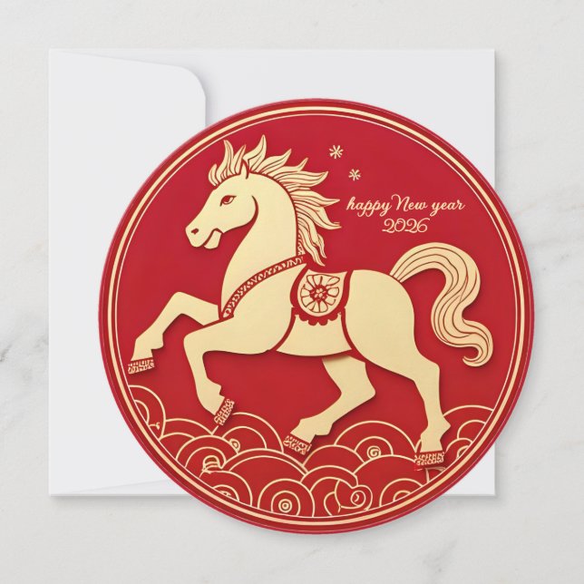 Year of the Horse 2026 Chinese New Year  Card (Front)
