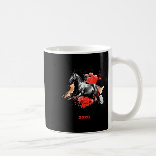 Year Of The Horse 2026 Chinese New Year  Coffee Mug (Right)