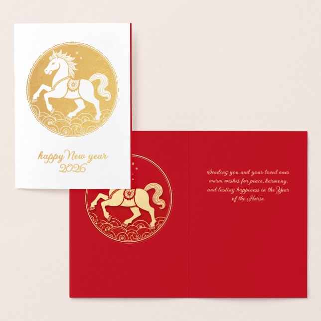 Year of the Horse 2026 Chinese New Year  Foil Card (Display)