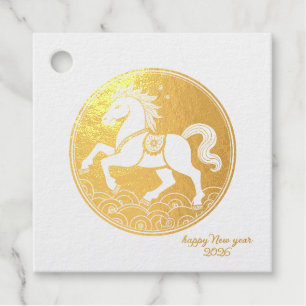 Year of the Horse 2026 Chinese New Year  Foil Favor Tags