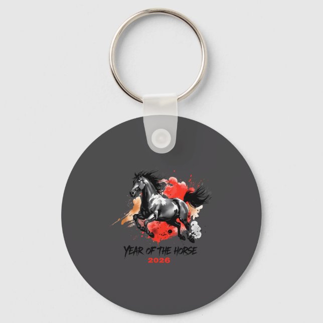 Year Of The Horse 2026 Chinese New Year  Keychain (Front)