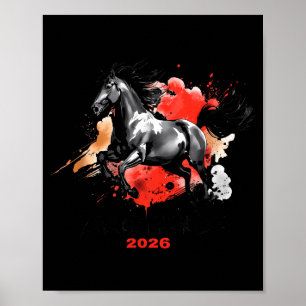 Year Of The Horse 2026 Chinese New Year  Poster