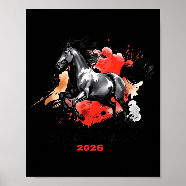 Year Of The Horse 2026 Chinese New Year  Poster (Front)