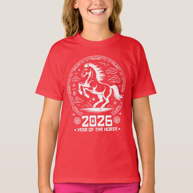 Year Of The Horse 2026 - Chinese New Year T-Shirt (Front)