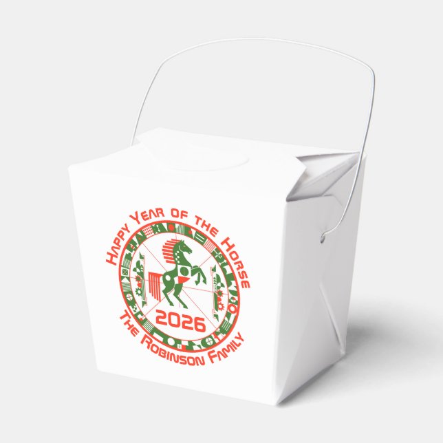 Year of the Horse 2026 Favor Boxes (Front Side)