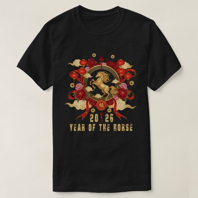 Year of The Horse 2026 Lunar Chinese New Year T-Shirt (Design Front)