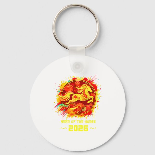 Year Of The Horse 2026 Lunar New Year Chinese New  Keychain (Front)