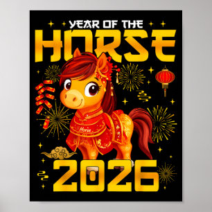 Year Of The Horse 2026 Lunar New Year Chinese New Poster