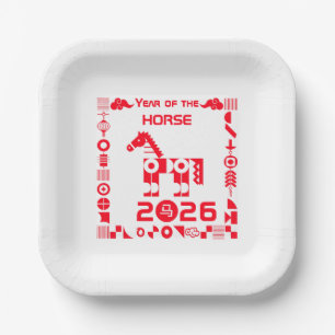 Year of the Horse 2026 Paper Plates