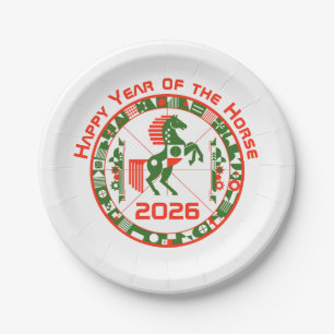 Year of the Horse 2026 Paper Plates