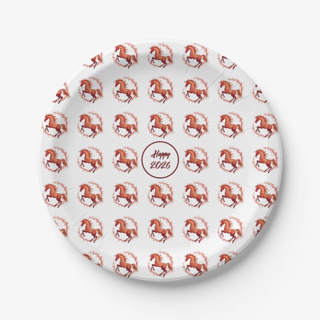 Year of the Horse 2026 Paper Plates (Front)