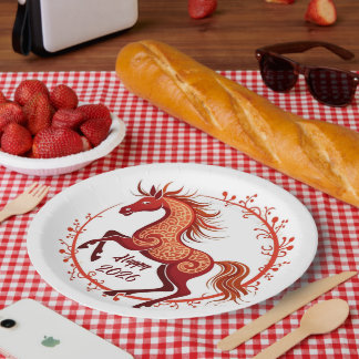 Year of the Horse 2026 Paper Plates