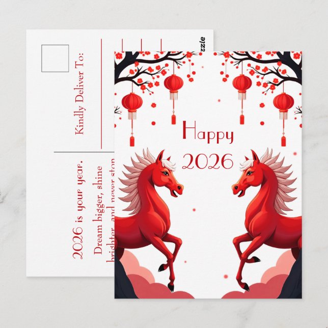 Year of the Horse 2026 Postcard (Front/Back)