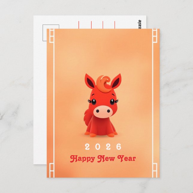 Year of the Horse 2026 Postcard (Front/Back)