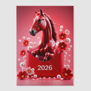 Year of the Horse 2026 Vellum Invitations