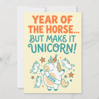 Year of the Horse… But Make It Unicorn Holiday Card